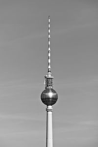 Low angle view of communications tower