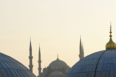 High section of domed structure against clear sky