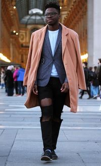 Full length of a man walking in the city