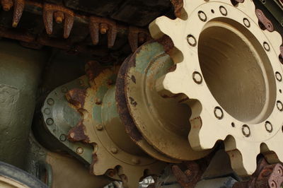 Close-up of rusty machine part
