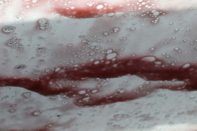 Full frame shot of raindrops on glass window