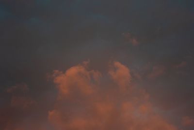 Low angle view of dramatic sky during sunset