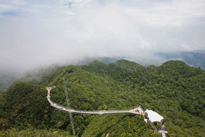 High angle view of mountain landscape