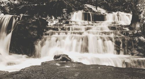 Scenic view of waterfall