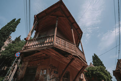 Low angle view of building against sky