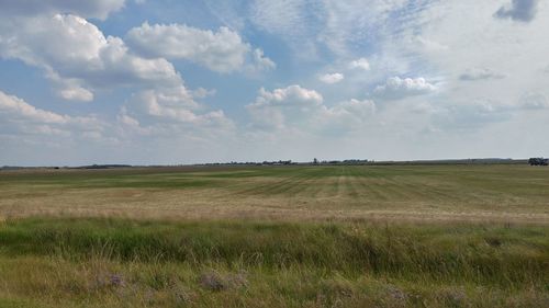 Scenic view of landscape against clear sky