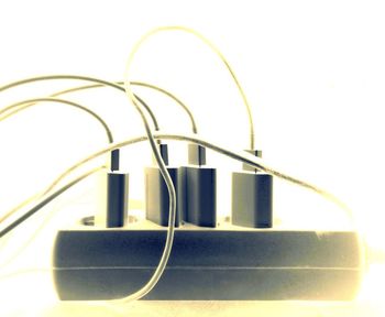 Close-up of telephone booth