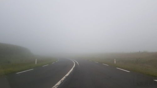 Road on landscape against sky