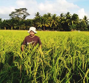 Man in field