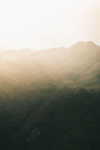 Scenic view of mountains against clear sky