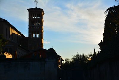 Low angle view of church building against sky