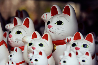 Close-up of japanese cat doll