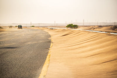 Dunes taking over the roads. 