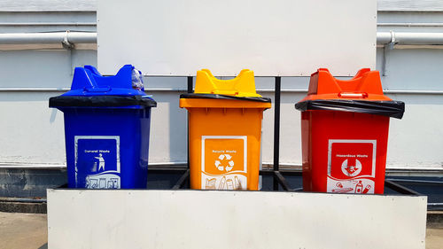 Colorful  recycle bin