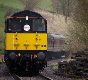 Train on railroad track