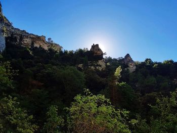 Scenic view of mountains against clear sky