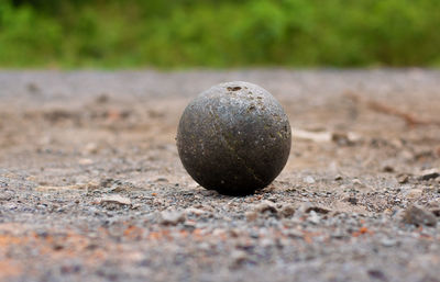 Close-up of ball on field