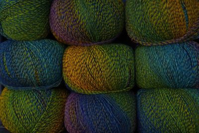 Full frame shot of balls of wool