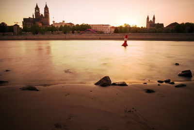 Buildings in city at waterfront