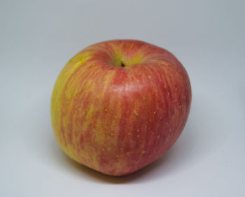 Close-up of apple against white background
