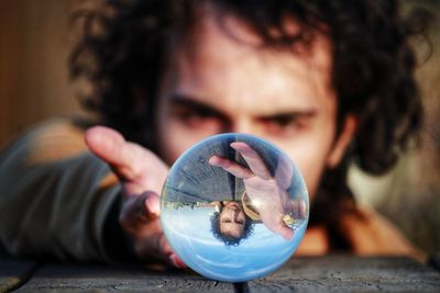 Self-portrait with lensball