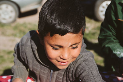 Portrait of happy little boy