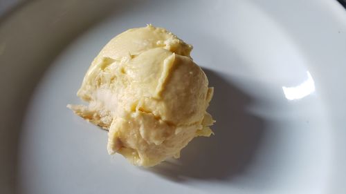 Close-up of ice cream in plate