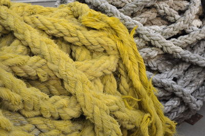 Full frame shot of yellow ropes