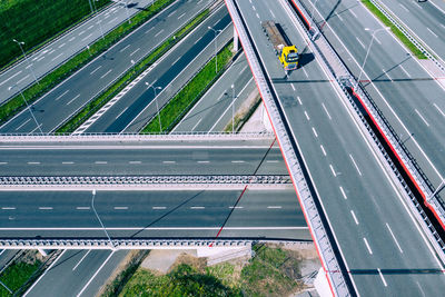 High angle view of bridge