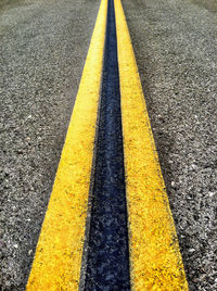 Road marking on road