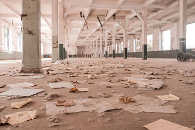 Interior of abandoned building