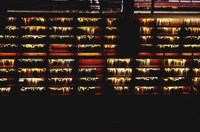 Illuminated lights at night