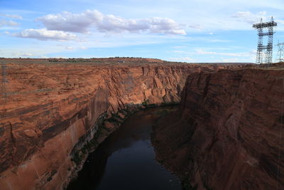 River amidst rocky cliffs