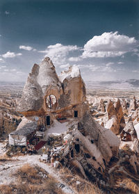 Panoramic view of historic building against sky