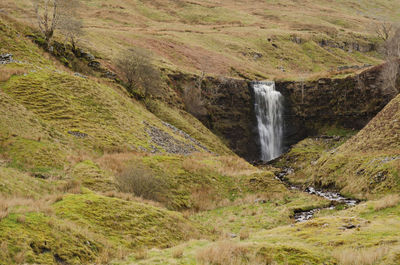 Scenic view of waterfall