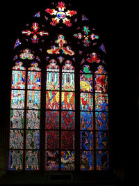 Close-up of stained glass window