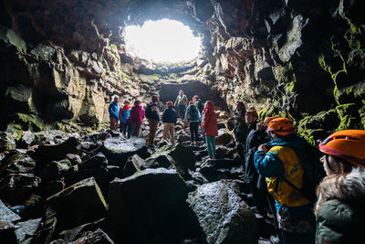 Group of people on rock