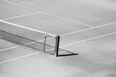 High angle view of tennis court