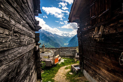 Panoramic view of mountains against sky