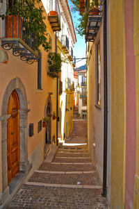 A street of rivello, old town of basilicata region, italy.