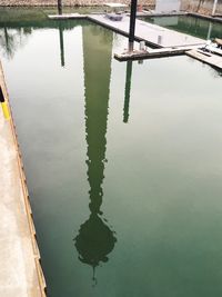 High angle view of lake