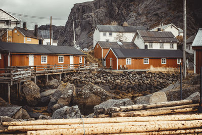 Typical norwegian stilt fishermen's huts