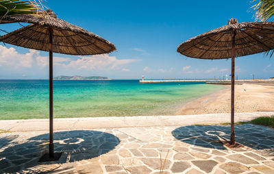 Panoramic view of beach against sky