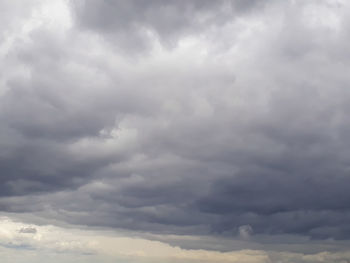 Low angle view of storm clouds in sky