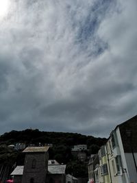 Low angle view of buildings against sky