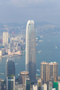 Modern buildings in city against sky