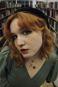 Close-up portrait of young woman