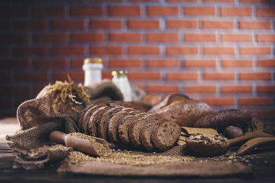 Close-up of crab on table