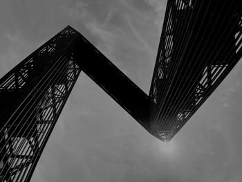 Low angle view of bridge against sky