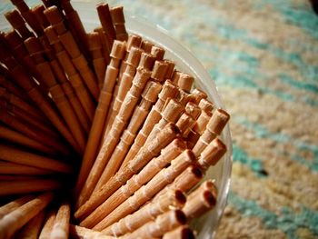Close-up of object on table